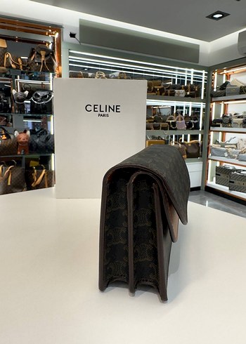 Celine Paris Kahverengi Deri Kadın Çapraz Çanta - Görsel 3