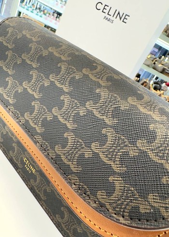 Celine Paris Kahverengi Deri Kadın Çapraz Çanta - Görsel 5