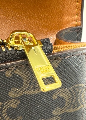 Celine Paris Kahverengi Deri Kadın Çapraz Çanta - Görsel 10