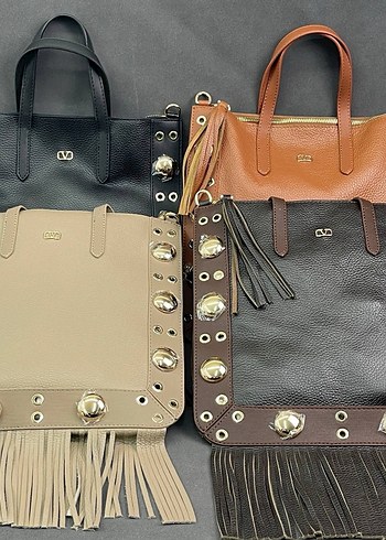 Siyah Püsküllü Süet Bohem Çanta - Görsel 15