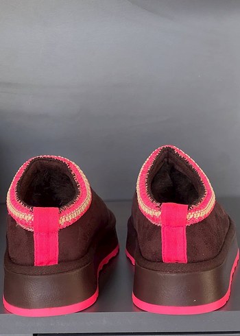 Kadın Kahverengi Süet Kürklü Dolgu Topuk Terlik - Görsel 12