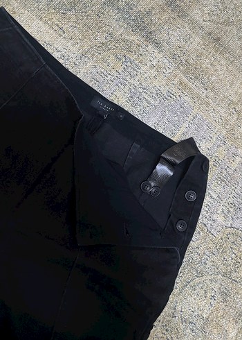 Kadın Siyah Kemerli Loose Fit Denim Pantolon - Görsel 3