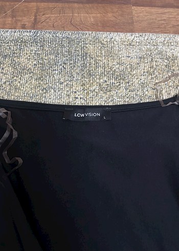 Siyah Drapeli V Yaka Kadın Bluz - Görsel 2