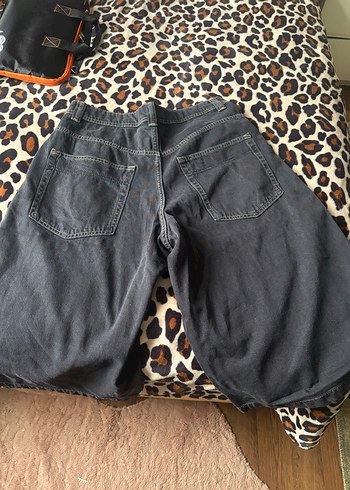 Erkek Siyah Bol Kesim Denim Şort - Görsel 3