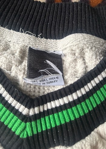 Beyaz Örgü Kadın Süveter - Görsel 3