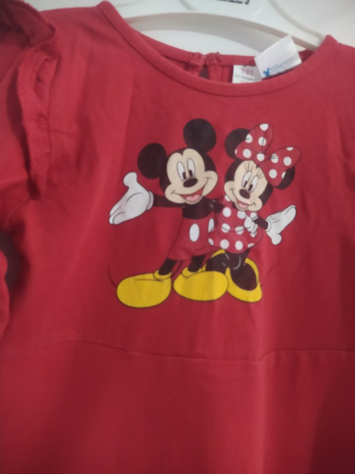 Uzun Kollu Kız Çocuk Kırmızı Elbise 3-4 yaş - Görsel 3