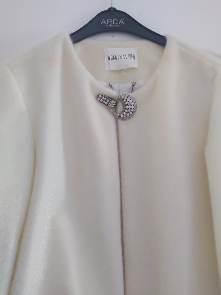 Beyaz Uzun Kollu Abiye Ceket - Görsel 2