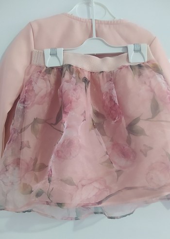 Pembe Kız Çocuk Uzun Kollu Fırfırlı Bolero - Görsel 4