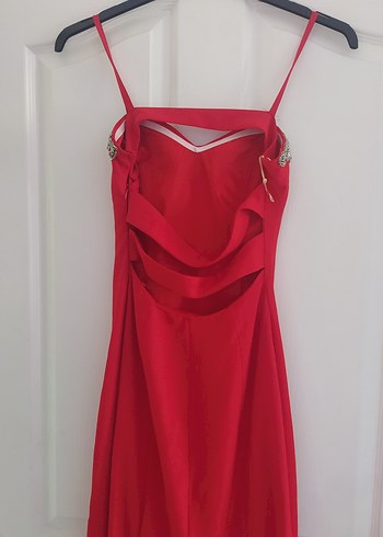 Kırmızı Kuyruklu Balık Abiye Elbise - Görsel 3