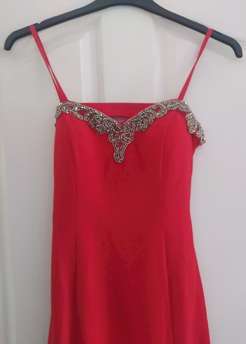 Kırmızı Kuyruklu Balık Abiye Elbise - Görsel 4