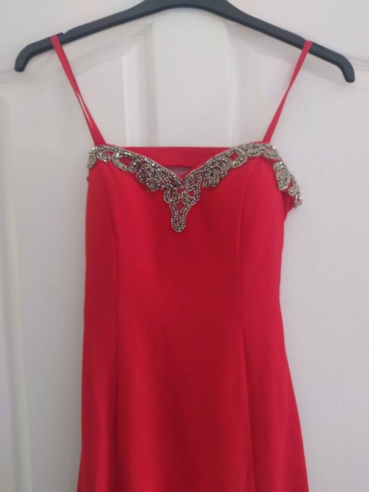 Kırmızı Kuyruklu Balık Abiye Elbise - Görsel 4