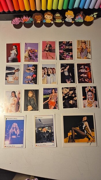 15 karışık fotokart 2 rose insta kart 1 lisa polo kart