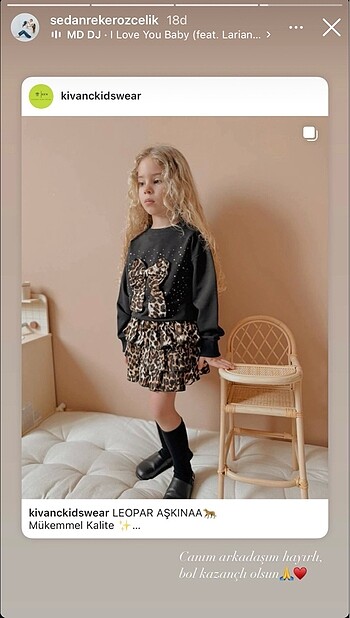 Leoparlı Bayramlık Etekli Takım - Görsel 5