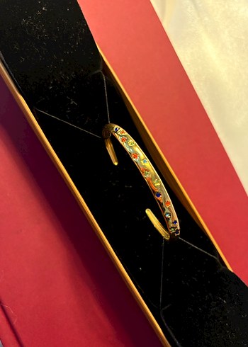 Altın Renkli Boncuklu Yılan Desenli Bileklik - Görsel 3