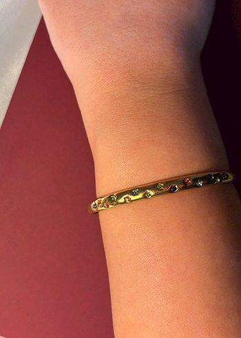 Altın Renkli Boncuklu Yılan Desenli Bileklik - Görsel 7