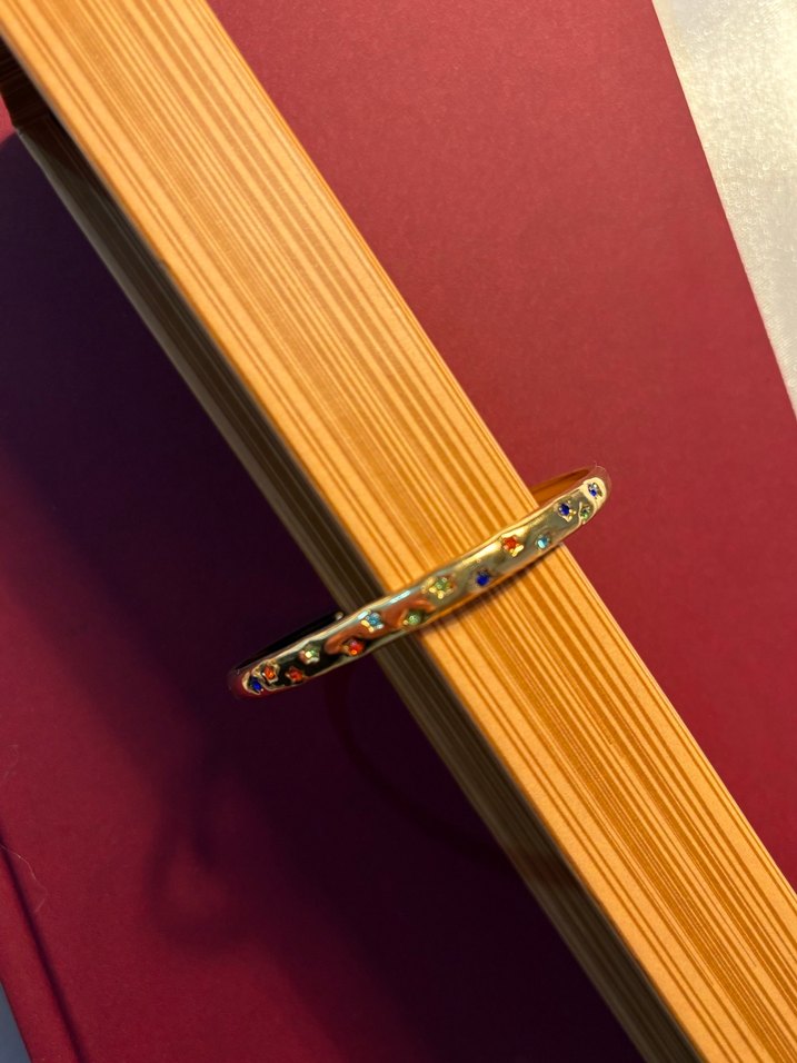 Altın Renkli Boncuklu Yılan Desenli Bileklik - Görsel 2