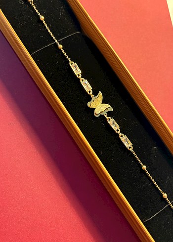 Renkli Baskılı Zincir Detaylı Kadın Bileklik - Görsel 3