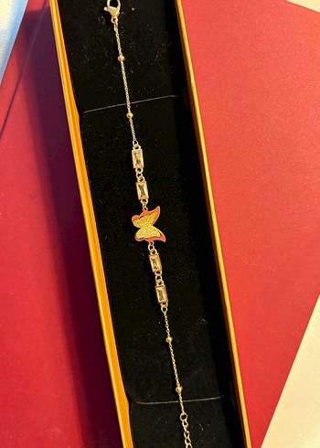 Renkli Baskılı Zincir Detaylı Kadın Bileklik - Görsel 4