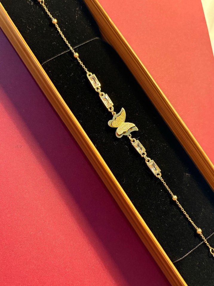 Renkli Baskılı Zincir Detaylı Kadın Bileklik - Görsel 3