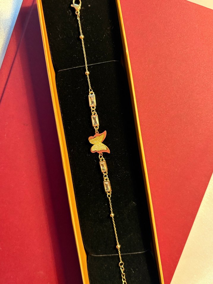 Renkli Baskılı Zincir Detaylı Kadın Bileklik - Görsel 4