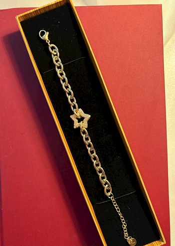 Zincir Detaylı 14k kaplama Altın Renk Kadın Bileklik - Görsel 2