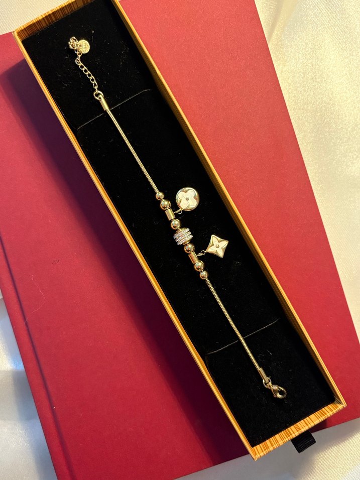 Altın Renkli 14k Kaplama Zincir Detaylı Kadın Bileklik - Görsel 4