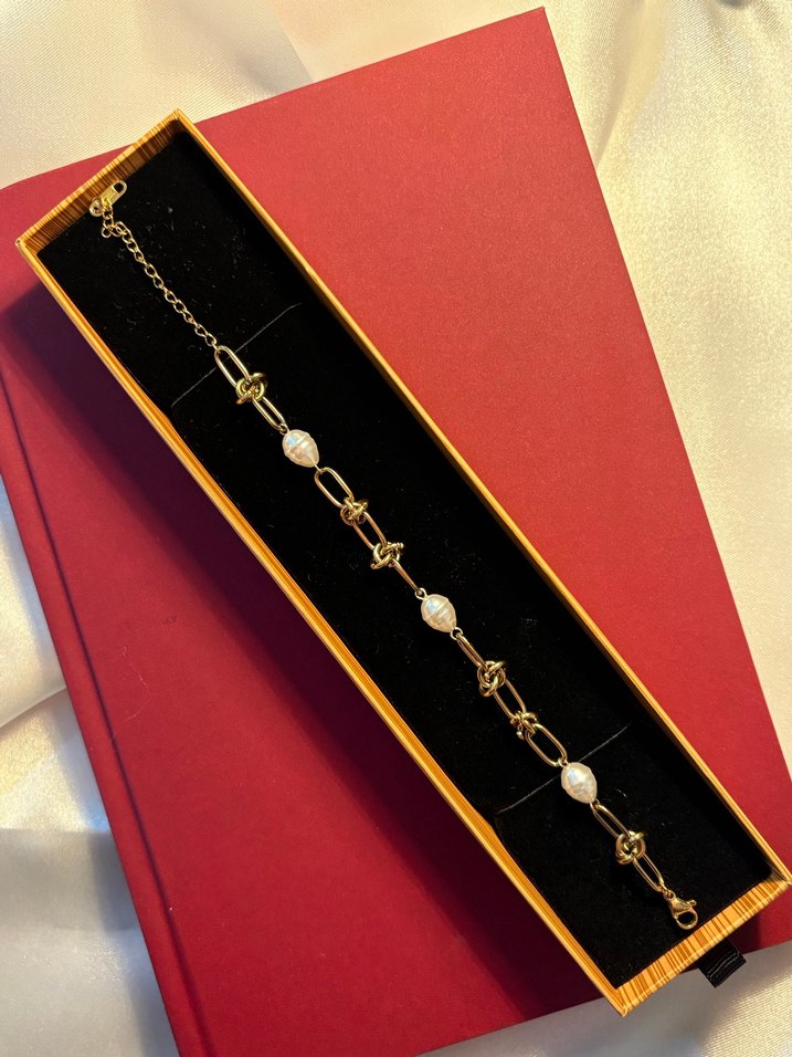 Altın Zincir Detaylı Kadın Bileklik - Görsel 2