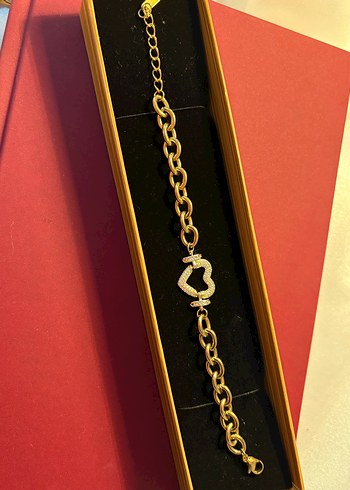 Altın Renk Zincir Detaylı Kadın Bileklik - Görsel 4