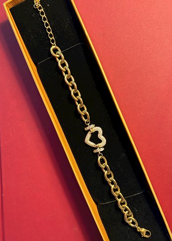 Altın Renk Zincir Detaylı Kadın Bileklik - Görsel 3