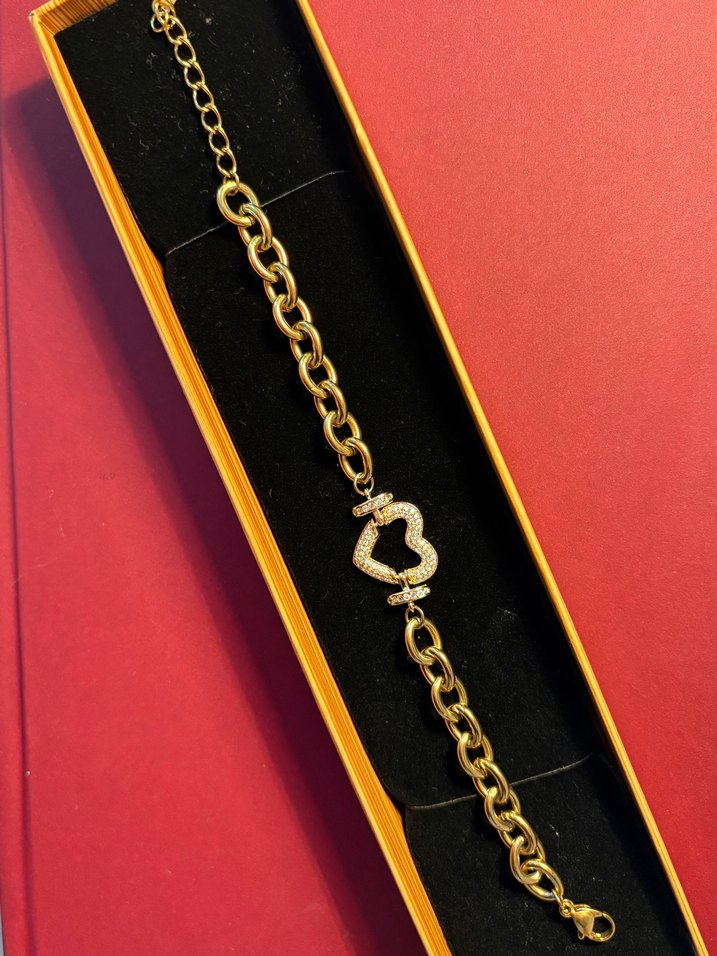 Altın Renk Zincir Detaylı Kadın Bileklik - Görsel 3