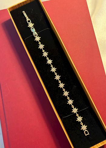 Zincir Detaylı Renkli Altın Bileklik - Görsel 2