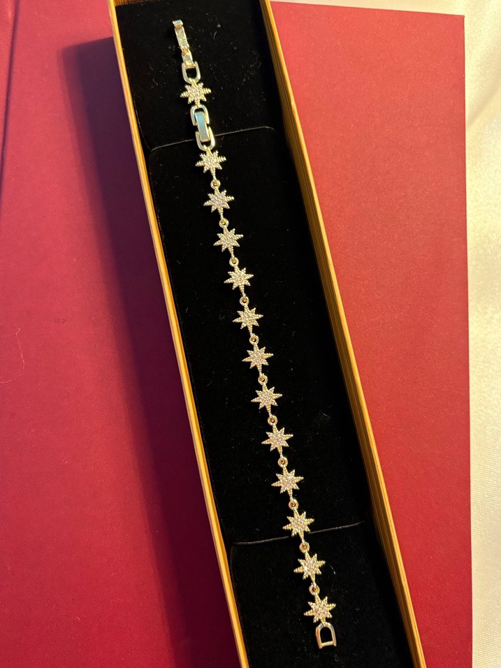 Zincir Detaylı Renkli Altın Bileklik - Görsel 3