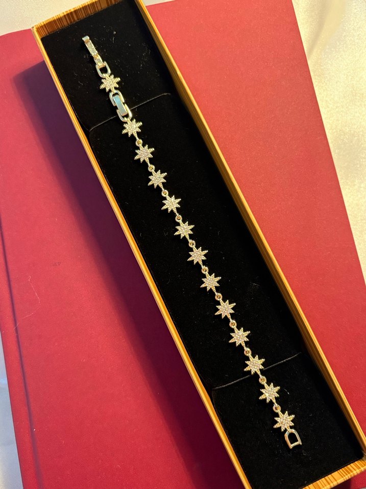 Zincir Detaylı Renkli Altın Bileklik - Görsel 2