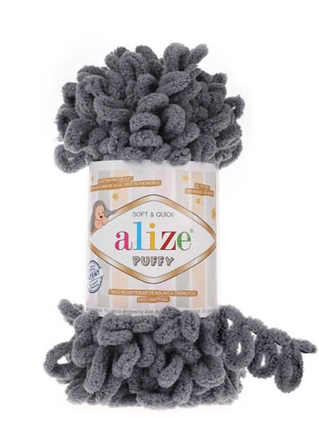 Alize Puffy Gri Peluş İplik