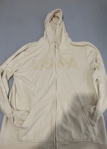 U.S Polo Assn. Uspa Kapusonlu Fermuarli Sweatshirt