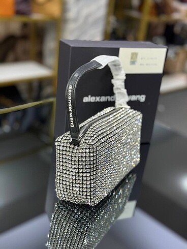 Alexander Wang Alexander Wang Medium Heiress Crystal Top Handle Bag