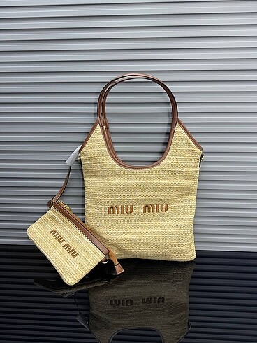 Miu Miu Ivy Straw Bag