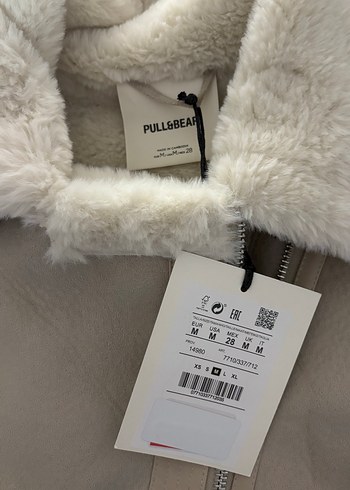 Pull & Bear Kürklü Bej Kadın Kısa Ceket - Görsel 2