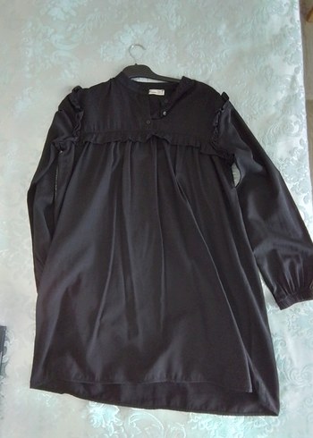 Uzun Kollu Siyah Gotik Tunik