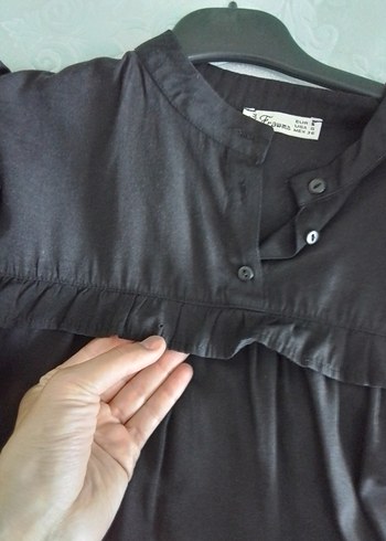 LC Waikiki Uzun Kollu Siyah Gotik Tunik