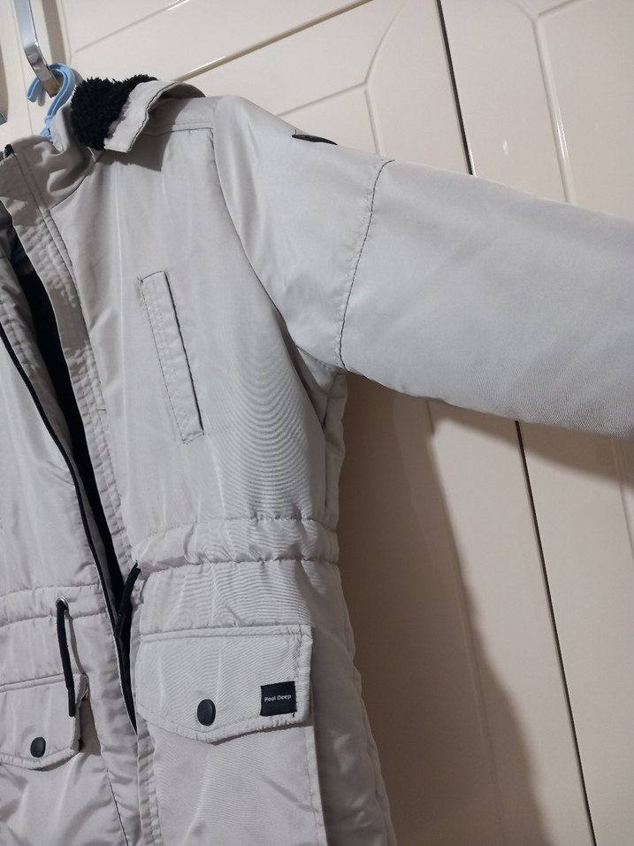 Gri Midi kışlık mont M beden - Görsel 2