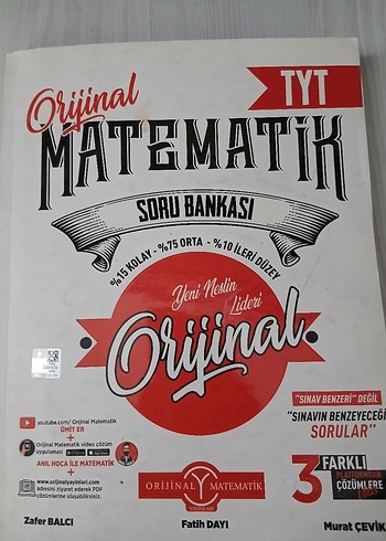 Orijinal yayınları Tyt Matematik Soru Bankası