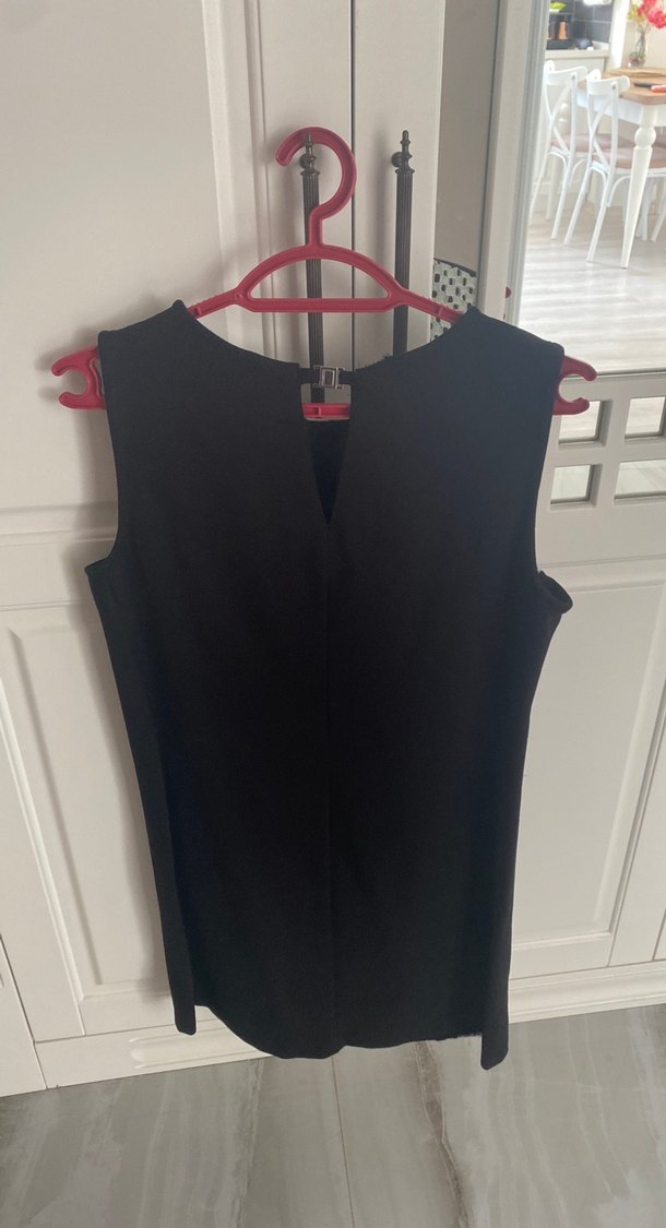 Kadın Gri Düğmeli Midi Kolsuz Yelek - Görsel 3