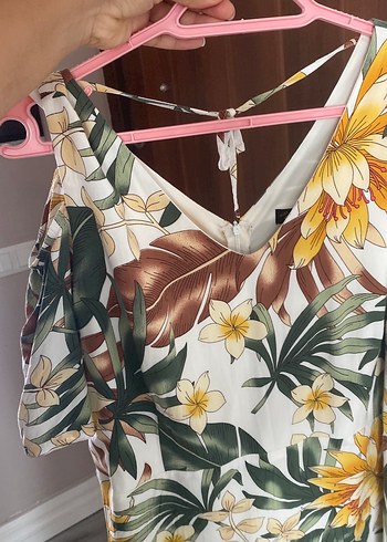 Çiçek Desenli Bohem Midi Elbise - Görsel 5