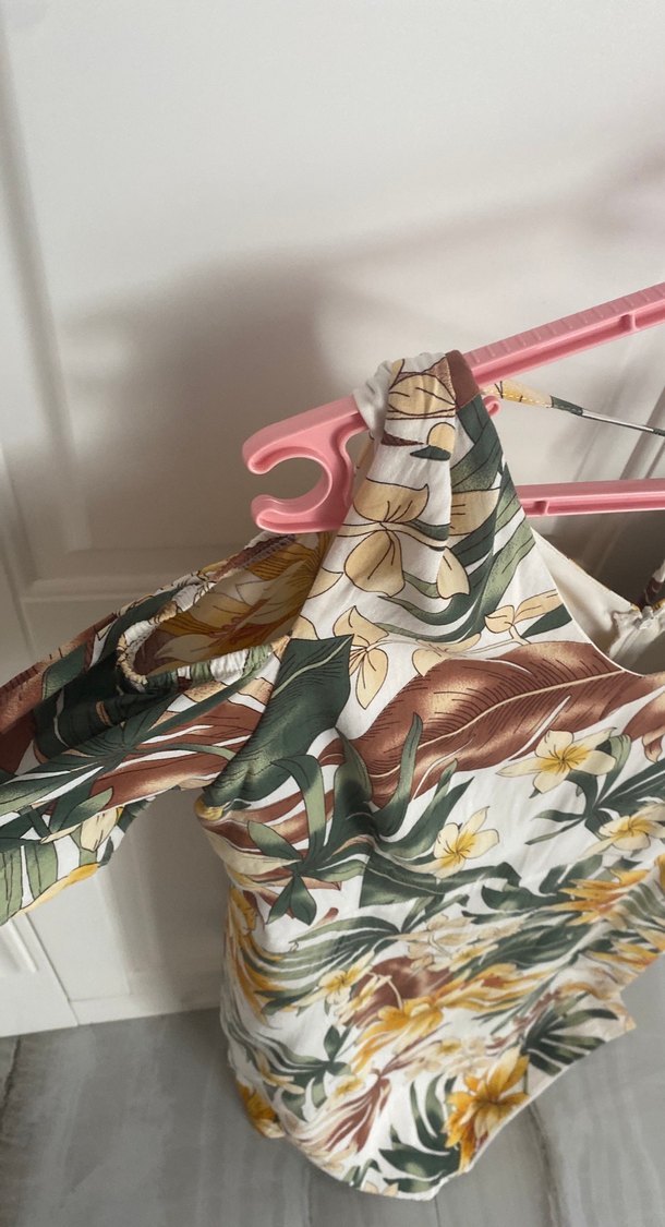 Çiçek Desenli Bohem Midi Elbise - Görsel 2