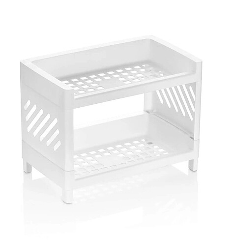 Beden beyaz Renk Duoline 2 katlı organizer raf