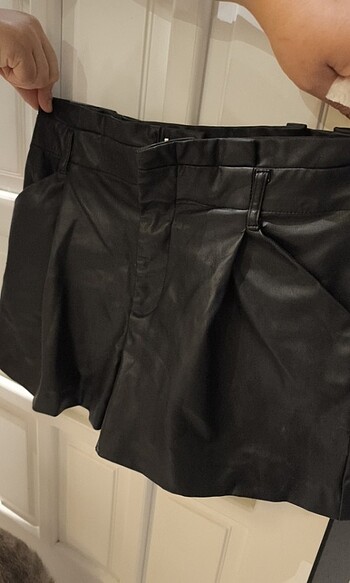 Zara Deri Şort - Görsel 5