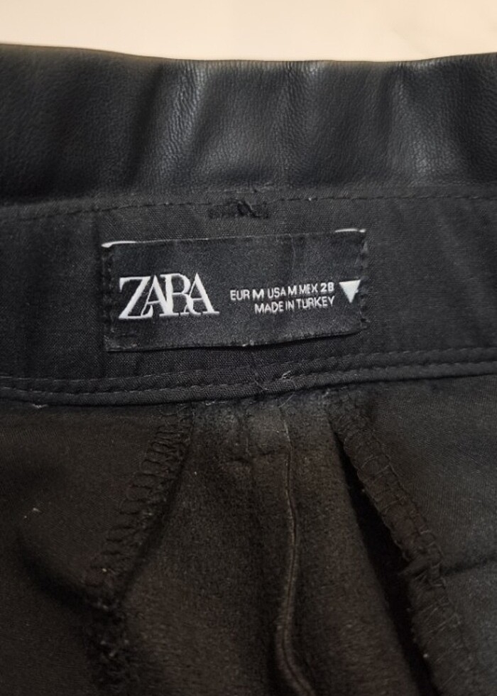 Zara Deri Şort - Görsel 2