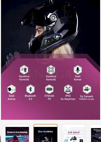 BT-22 Siyah Motosiklet Bluetooth Kiti - Görsel 2