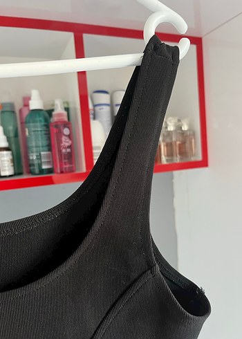 Siyah V Yakalı Mini Kadın Bustiyer - Görsel 3